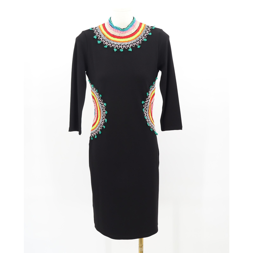 Alice & Oliva Women's Tamson Embroidered Cut Out back Black Sz 6 NEW